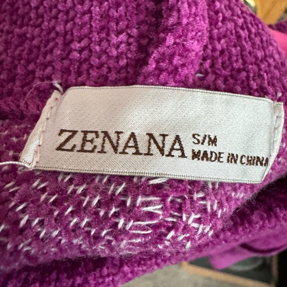 Zenana Outfitters Light Plum Chenille Crew Neck Sweater - Picture 3 of 4